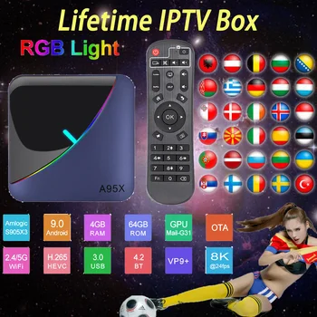 

Best World IPTV A95X F3 Android TV Box with Lifetime IPTV code Free Forever TV free smart set top tv box 8000+program 6000+mov