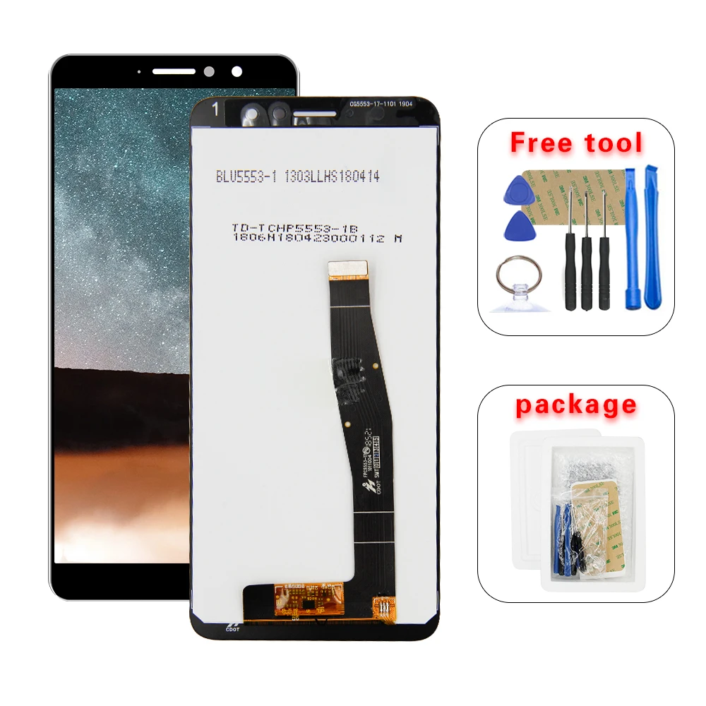 Najtaniej Dla Alcatel 5008T 5008D 5008Y LCD wyświetlacz LCD Digitizer panel dotykowy montaż ekranu dla Alcatel 1X5008 LCD