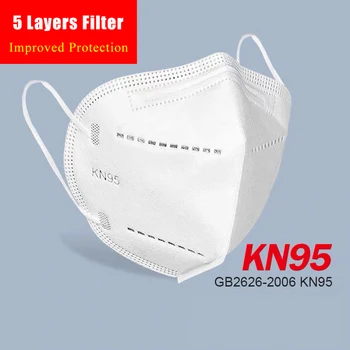 

10PCS/20PCS/50PCS KN95 Masks Dustproof Mouth Face Mask 5 Layers Filter FFP2 Anti Smog Breathable Face Masks N95 Protective Mask