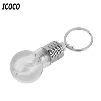 

ICOCO Creative Color Changing LED Flashlight Light Mini Bulb Lamp Key Chain AG3 Button Cell Ring Clear Lamp Torch Key Wholesale