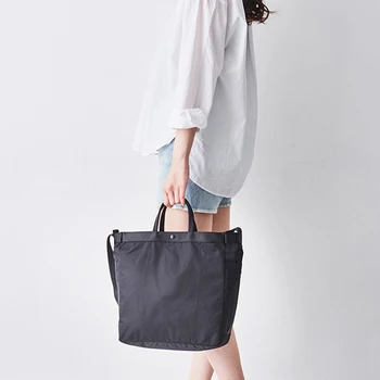 

Nylon Handbag Solid Color Multi-Function Large Capacity Unisex Office Casual Shoulder Messenger Bag