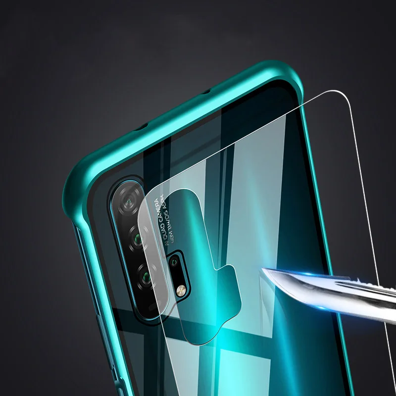 R just Borderless металлический каркас чехол для телефона Huawei Honor 20 защитный стеклянная