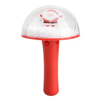

Christmas Flashing Glowing Light Up Spinner Stick Wands Luminous Santa Claus Rotated Music Handheld Gift Toys