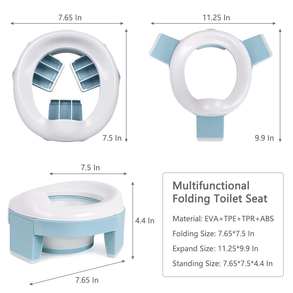 TYRY. HU Детский горшок Портативный Силиконовый Детский горшок тренировочное сиденье 3 в 1 дорожный унитаз складной синий розовый Детский горшок