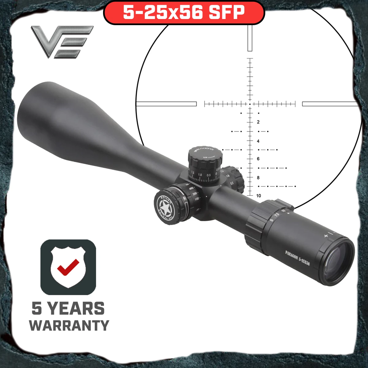 Тактический Оптический прицел Vector Optics Paragon 5 25x56 телескопический с немецкой