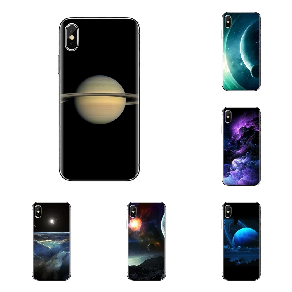 For iPod Touch Apple iPhone 11 Pro 4 4S 5 5S SE 5C 6 6S 7 8 X XR XS Plus Max Space Blue Saturn Dark Art Nature Phone Shell Cases |