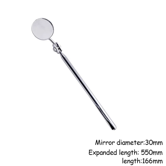 Round Inspection Mirror Extension Car Angle Telescopic Inspection Car
