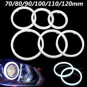 

Pair Waterproof Car LED Halo Cotton Light Angel Eye 60 70 80 90 100 110 120mm 12V 12W Headlight DRL Daytime Running Light