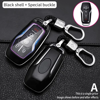 Carbon Fiber Car Smart Key Cover Case Fob For Lincoln MKZ MKC MKX For Ford Fusion Mondeo Mustang F150 Protect Shell Accessories