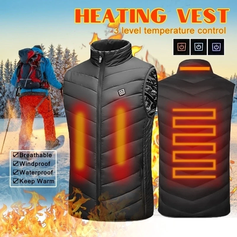 

Electric Heated Jacket USB Heated Vest Outdoor Warm Washable Warm Vest Winter Autumn Hunting Vest Heated Vest Unisex