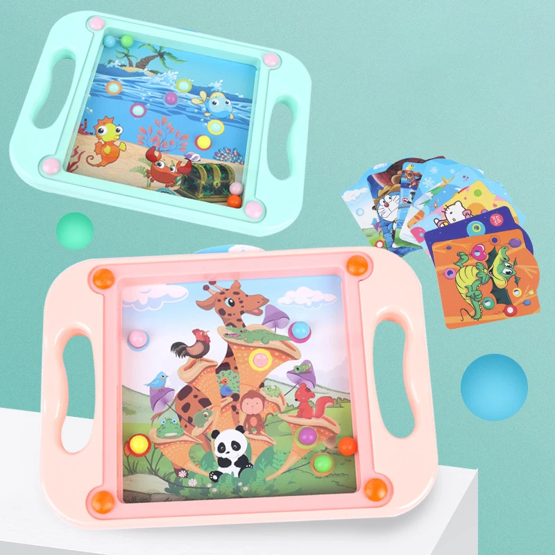 3D пазл развивающий игровой игрушка для детей, Балансирующий мяч, ручная доска для мальчиков от 1 до 3, деревянная головоломка коробка, детские игрушки Монтессори