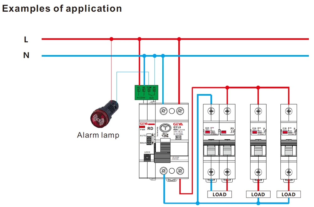 Geya Grd9l 6ka Elcb Rccb 4 Pole Automatic Reclosing Device Remote Control Circuit Breaker Self Reclose Rcd - Circuit Breakers - AliExpress 4 Pole Rcd Wiring Diagram AliExpress