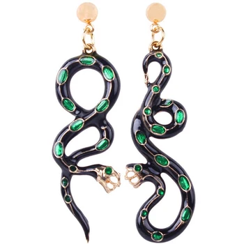 

New Stylish Asymmetric Exaggerated Stud Earrings For Women Personality Snake Shape Earrings Fashion Animal Jewelry