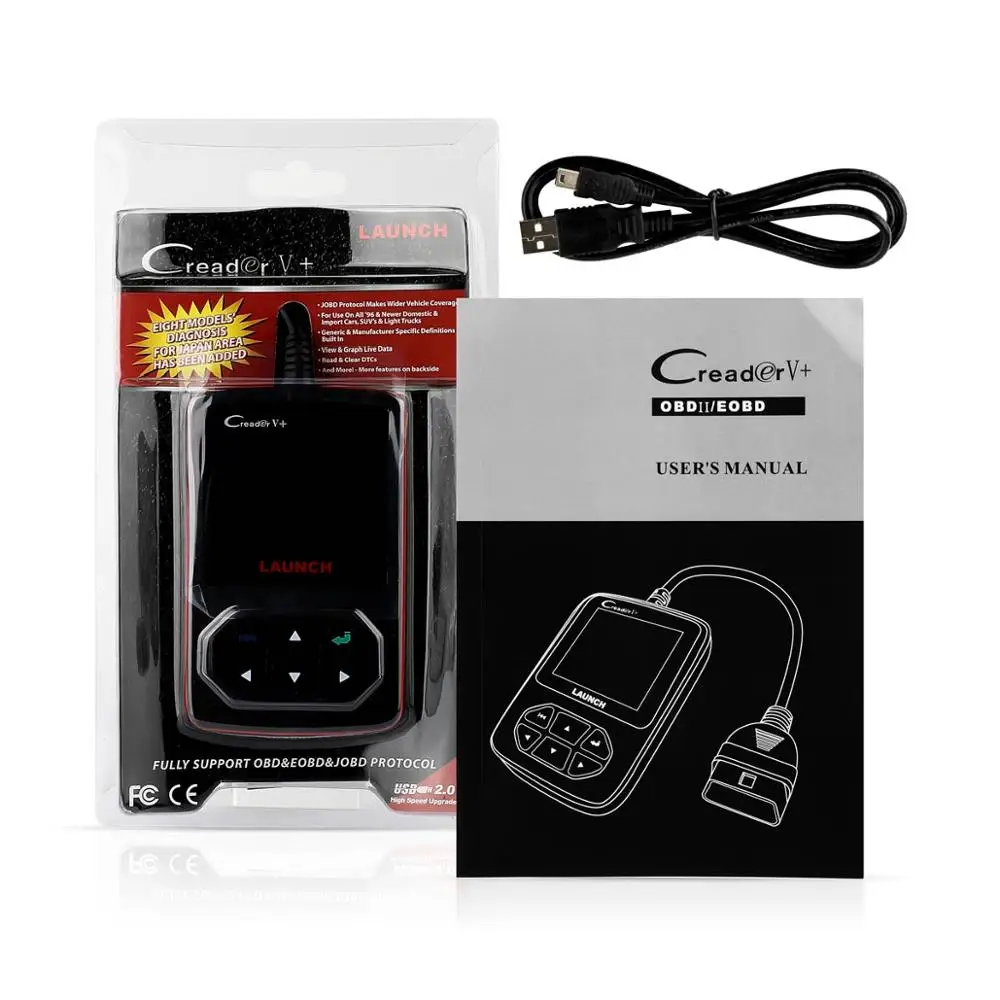Сканер Launch Creader V + OBD2 считыватель кодов неисправностей ODB2 OBD 2 многоязычный