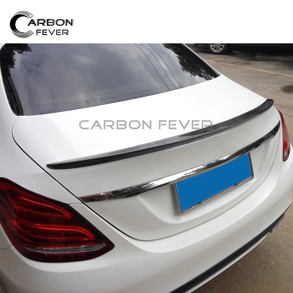 Для W205 задний спойлер из углеродного волокна крыло C Class Sedan 2015 + C180 C200 C250 C300 C450 C43