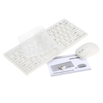 

2.4G Ultra Slim Portable Wireless Keyboard and Mouse Combo with Keyboard Protective Film for Windows 7/8/XP/Vista/Desktop/ PC