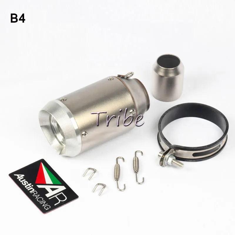 B4 Echappement Moto Escape Akrapovic глушитель мотоцикла для мотокросса Pitbike DB kille для Auston Racing ZX6R S1000RR Z900 ER6N - Цвет: B4