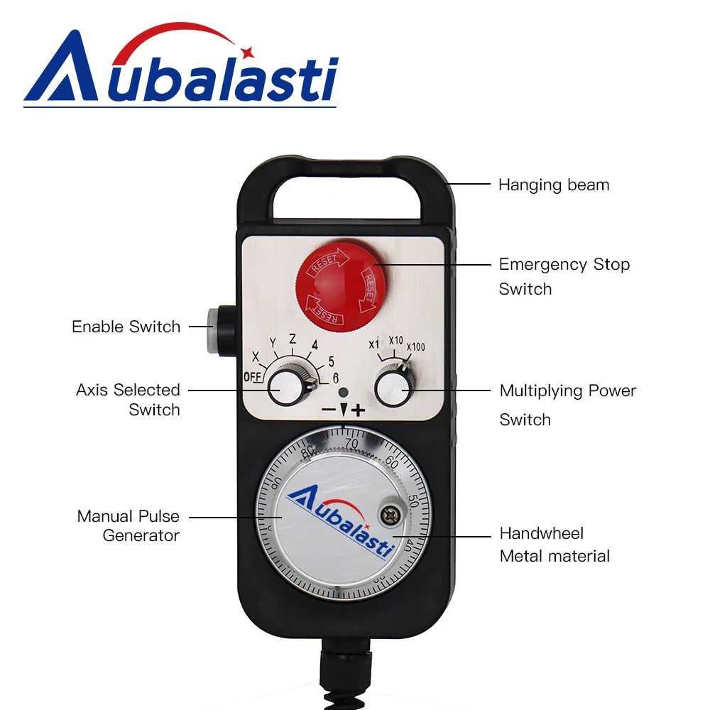 CNC Pulse Generator 4/6Axis MPG Pendant Handwheel 5V for FAGOR GSK Siemens MITSUBISHI FANUC System 5V Manual Pulse Generator cnc handwheel lathe milling hand wheel
