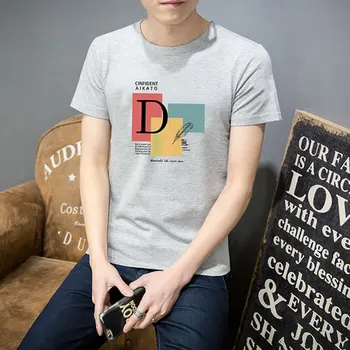 

Men's casual short-sleeved t-shirt wild clothes tide 7942