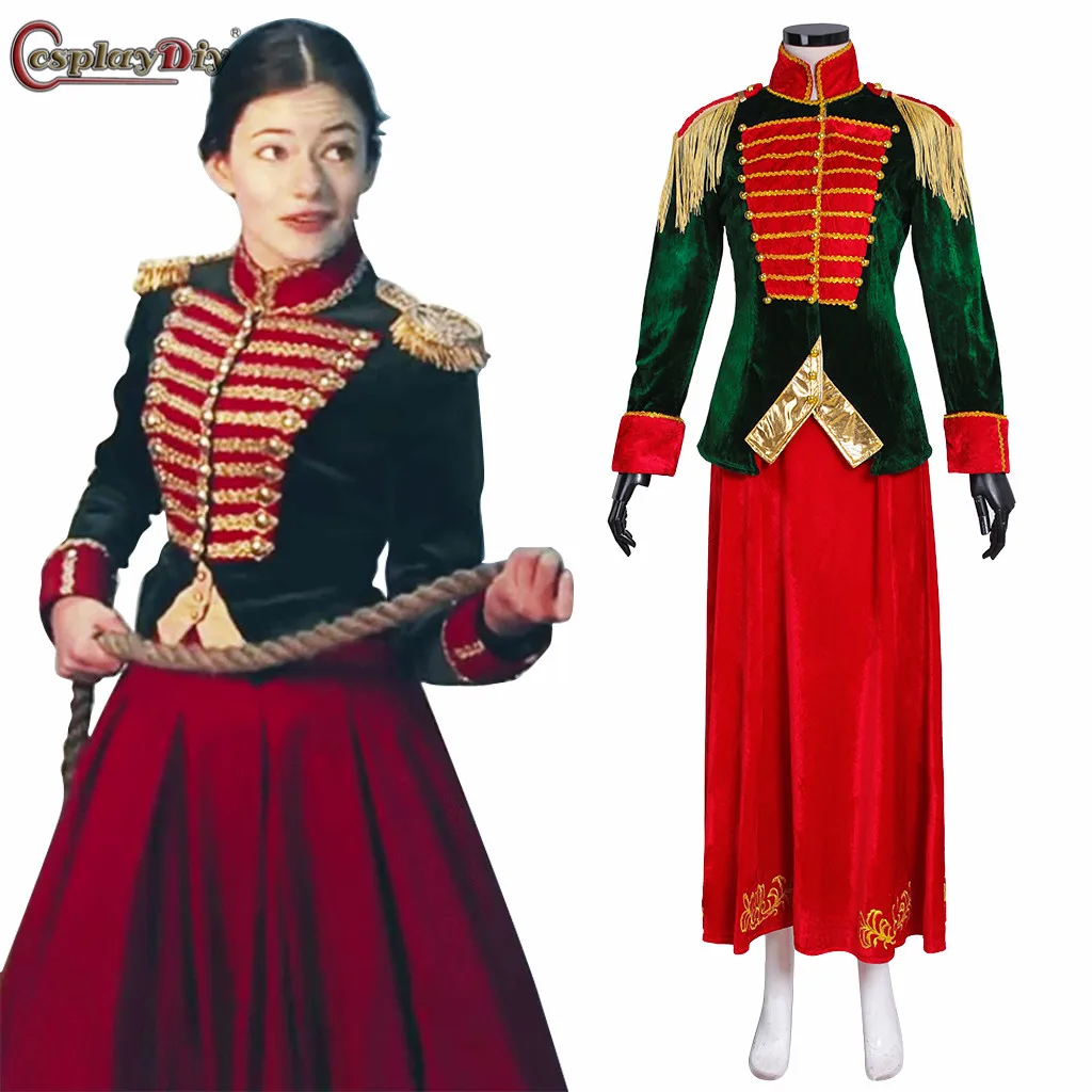 Cosplaydiy костюм для косплея Клары принцессы наряд на Хэллоуин пальто платье