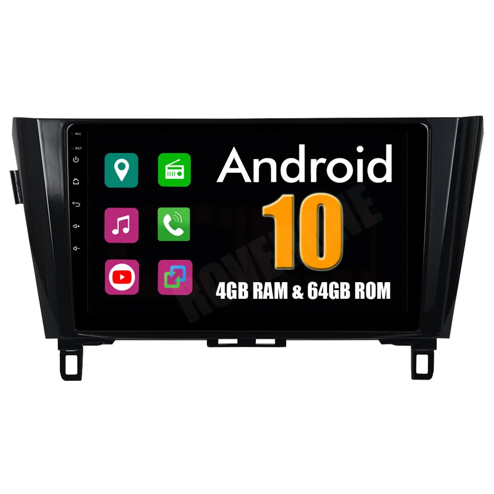 RoverOne для Nissan Qashqai 2014 2015 2016 2017 Octa Core Pure Android 10 Авто Радио Стерео GPS навигация |