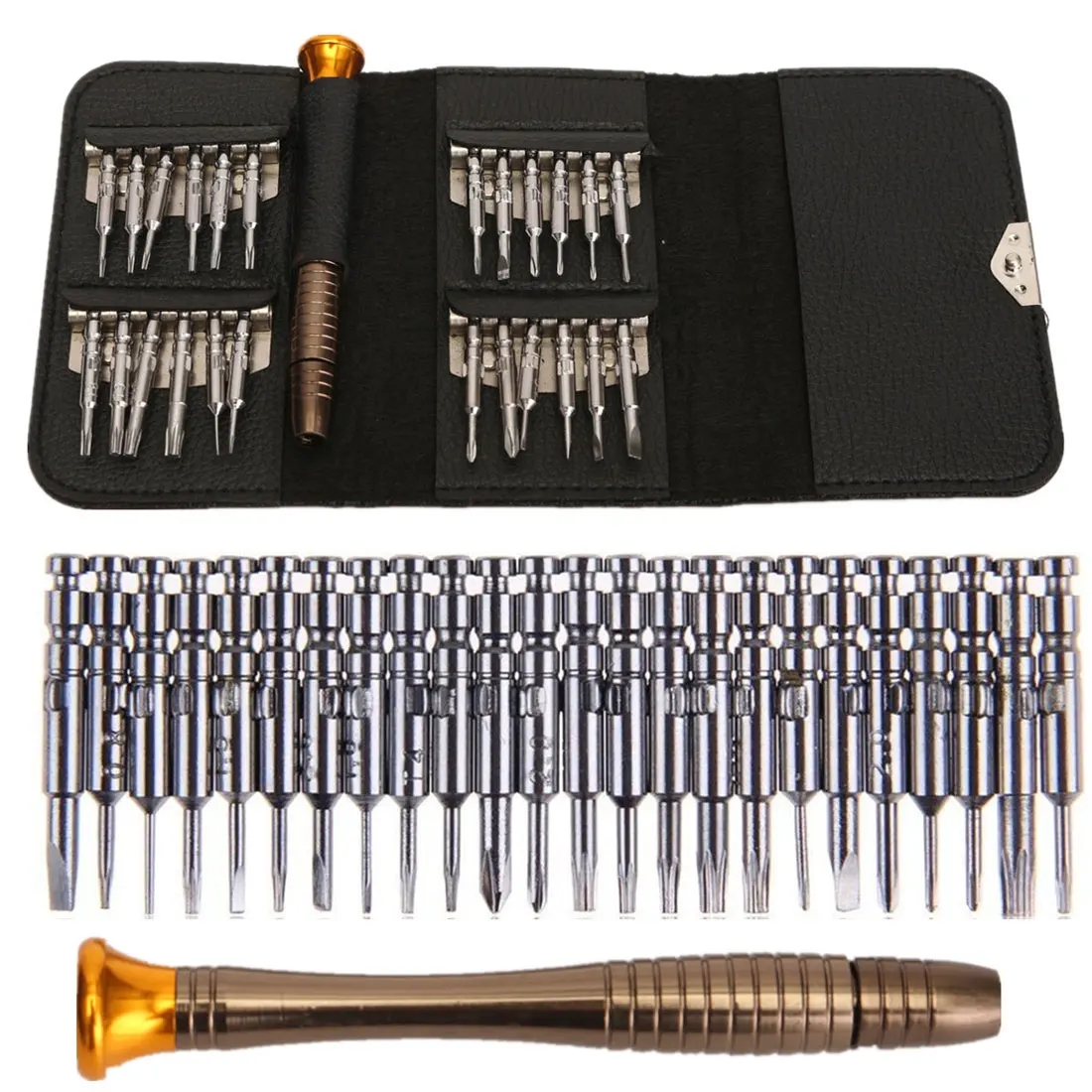 

25 in 1 Multi Tool Screwdriver Set Phillips Torx Flat Screw Driver Bits Repair Tool Kit Fit for iPhone PC Laptop Mobile Phone
