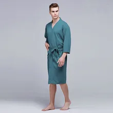 Мужские шелковые атласные халаты размера плюс, одноцветные пижамы, мужские кимоно, длинные пижамы, удобная мужская одежда для дома# g2