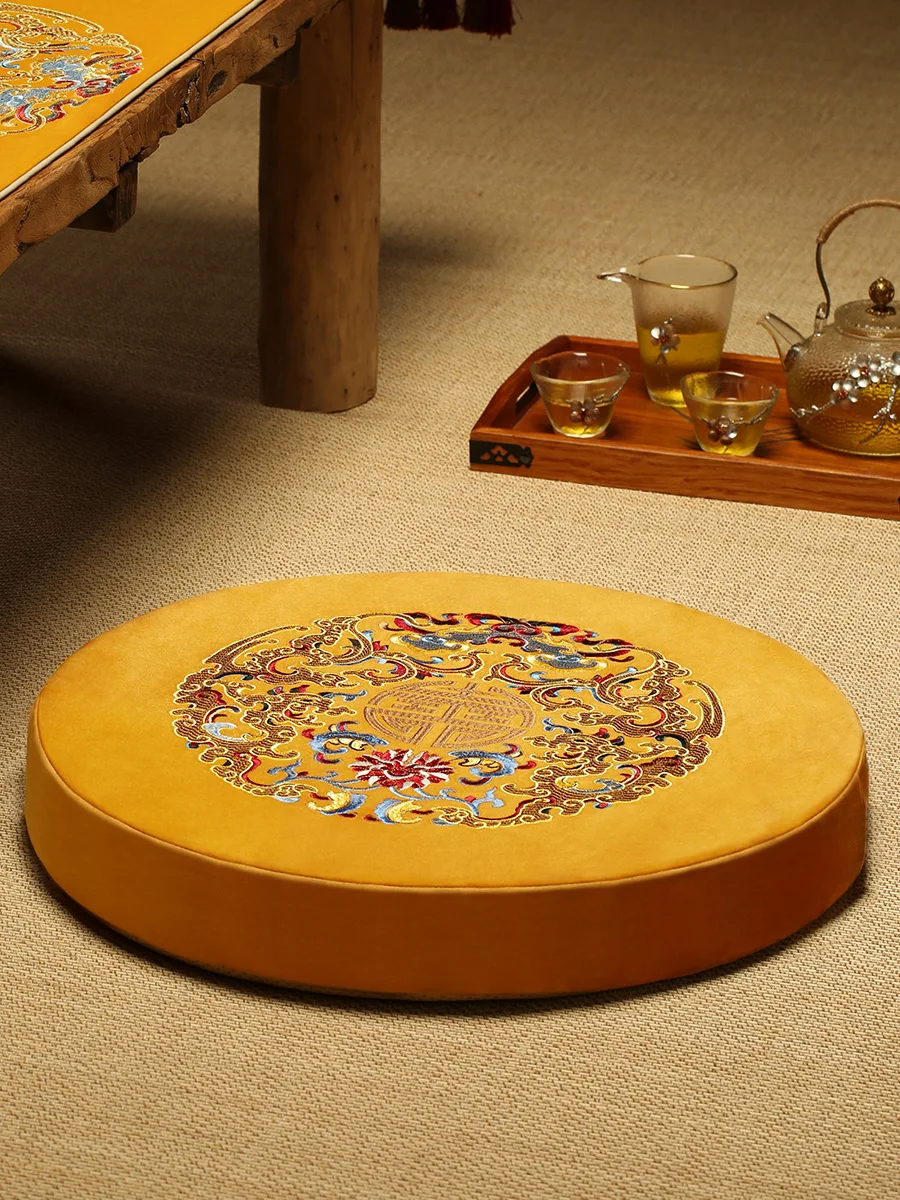 Futon cushion round ground meditation pad meditation pad Buddha kneeling pad home can be removed wash cushion