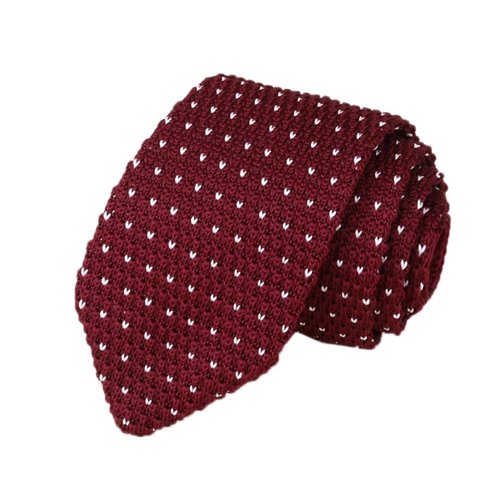 Высококачественный классический вязаный галстук, одноцветные Галстуки для шеи, мужские полосатые треугольные галстуки в горошек, зимние вечерние аксессуары 920