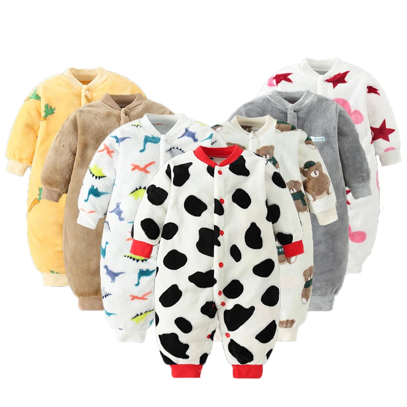 Peleles de invierno para bebé recién nacido, ropa de cama infantil, saco de dormir para niñas y niños, mono de franela suave, ropa bebé de 0 a 18 meses|Peleles| - AliExpress