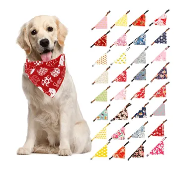 

New Adjustable Dog Bibs For Small Dogs Collars Tie Necktie Cat Scarf Puppy Bandanas For Cat Triangular Bow Ties Pet Grooming