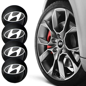 

4pcs 56mm Car Wheel Center Hub Caps Cover Rim Sticker Badge For Hyundai Santa Fe Sonata Solaris Azera Creta I30 Ix25 Tucson IX35