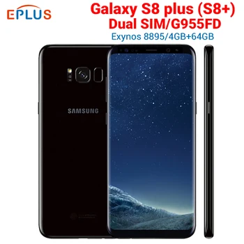 Перейти на Алиэкспресс и купить Новинка, оригинал, европейская версия, samsung Galaxy S8 plus S8 + G955FD, две sim-карты, 64 ГБ, мобильный телефон, 6,2 дюймов, 4 Гб ram, NFC, 4G LTE, Android, смартфон