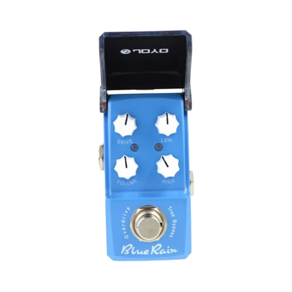 

Metal Blue Rain Electric Guitar Effect Pedal Effector Overdrive Volume Low Driver High Control Knob