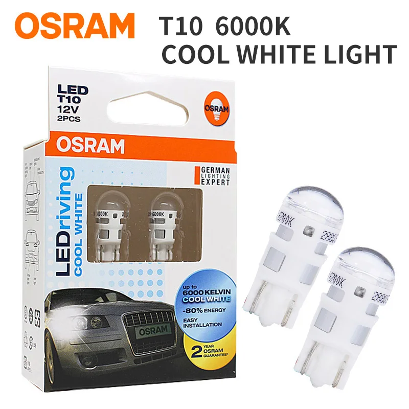 OSRAM T10 led w5w Автомобильный светодиодный светильник сигнала поворота, тормозной светильник для passat b6 peugeot ford mondeo mk4 focus mk2 vw golf touareg volvo - Испускаемый цвет: T10-2880CW Coolwhite