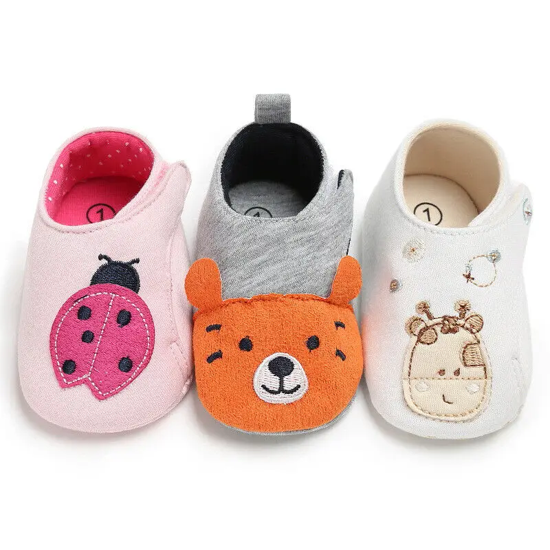 

Baby Girl Boy Kids Soft Sole Crib Shoes Sneakers Cotton Shoes Anti-slip 0-18M Sneakers Cotton Casual Animal Shoes Anti-slip