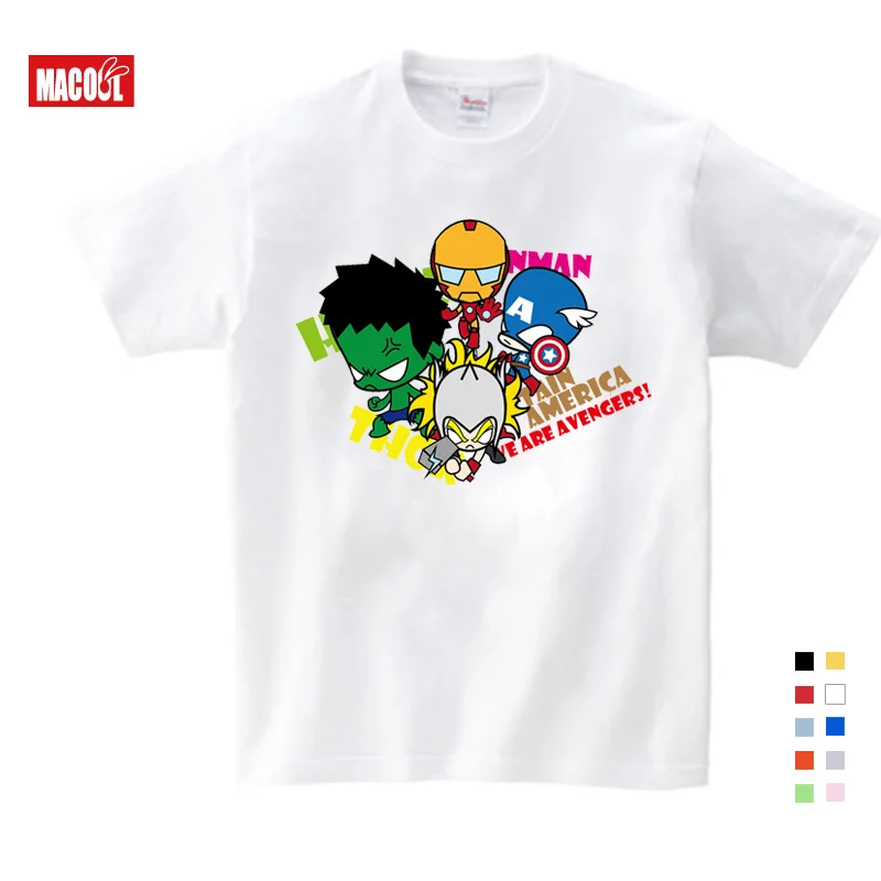 

Free Shipping 2020 t-shirt Superman/Batman/spider Man/captain America /Hulk/Iron Man / T Shirt Boy Girls Cartoon T-shirt 3T-9T