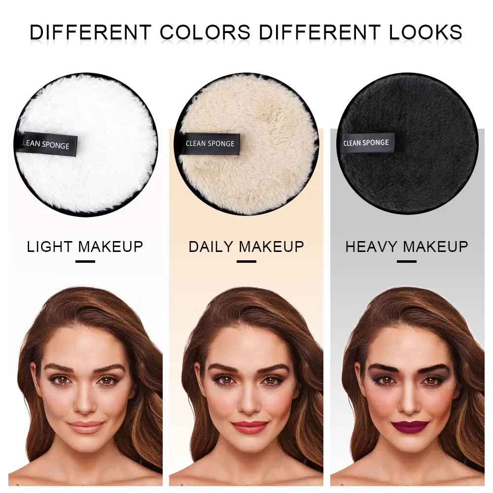 Microfiber Makeup Remover Reusable Puff Washable Cotton Pads Face Cleansing Towel Make-up Wipes Discs Healthy Skin Double layer 2