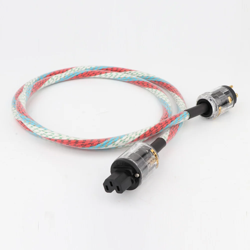 HiFi-Stromkabel, Hi-End-Kupfer, US/EU-Netzkabel mit vergoldetem AC-Kabel, audiophiles Netzkabel, Verstärker, Stromkabel – Detail 15