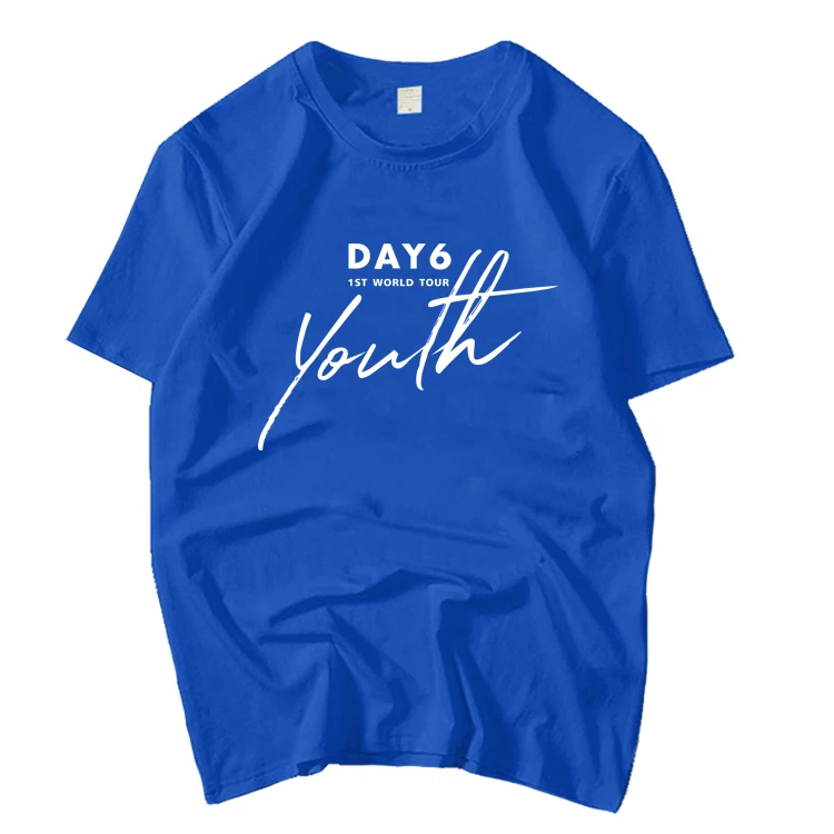 Kpop Day6 1st World Tour Youth Concert Same Printing O Neck T Shirt Summer Style Unisex Short Sleeve Day6 Loose T-shirt 6 Colors