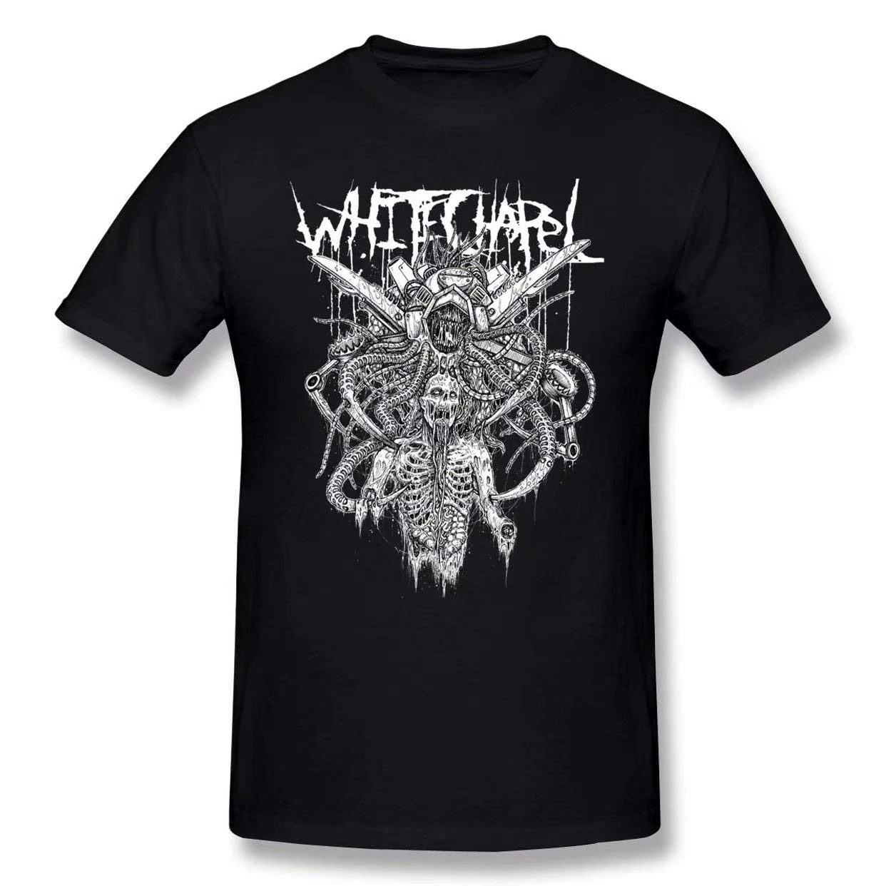 Мужская Whitechapel музыкальная группа забавная личность крутая Мягкая футболка |