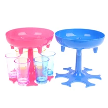 6 Shot Acrylic Cups Dispenser Holder Wine Whisky Beer Dispenser Rack Bar Accessories Liquor Dispenser Party Games Drinking Tools