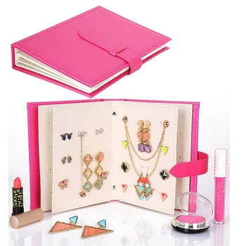 

Female Earrings Collection Pu Leather Necklace Brooch Storage Box Creative Jewelry Support Jewelry Organization Jewelry