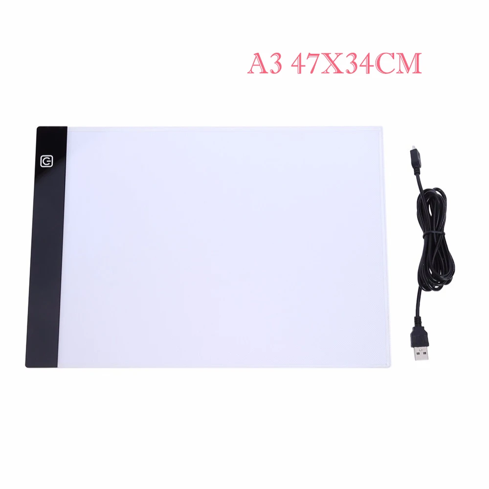 

A3 Size Three Level Dimmable Led Light Pad,Tablet Eye Protection Easier for Diamond Painting Embroidery Tools Accessories