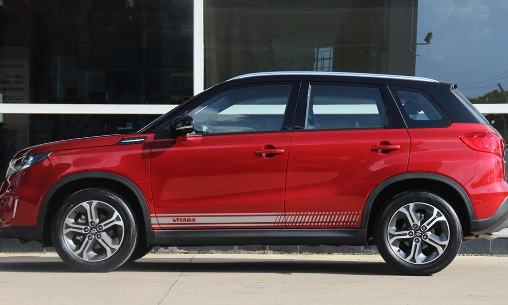 2 шт. для Suzuki Vitara автомобильные длинные боковые наклейки на юбку для украшения автомобиля DIY виниловая пленка авто Спорт Стайлинг наклейки аксессуары для автомобиля