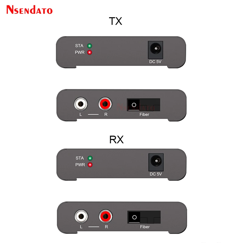 Interruptor Óptico de Fibra Rca Transmissor de Áudio e Receptor Adaptador para tv Blu Ray Ps4 20km sobre lc sc - Image 2