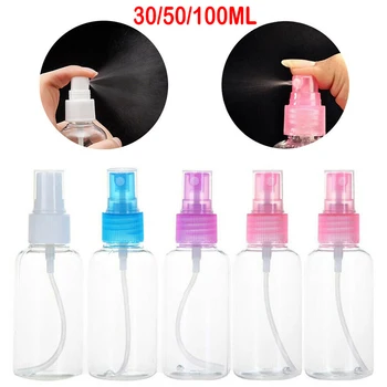 

Tofok 30ml 50ml 100ml Travel Transparent PET Perfume Atomizer MIni Empty Spray Refillable Bottle Random Color Cosmetic Container