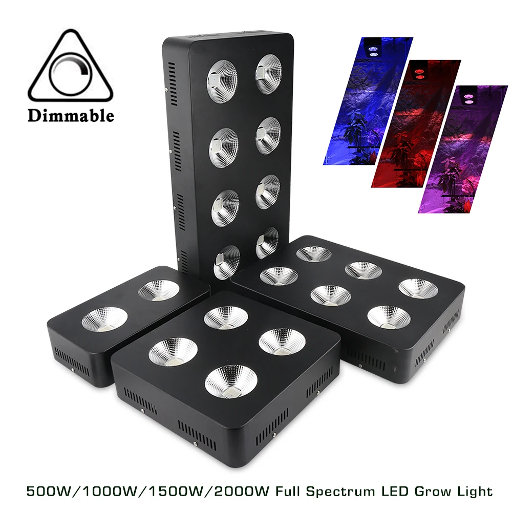 

LED Grow Light with Bloom and Veg LED Plant Growing Lamp Full Spectrum with Daisy Chained Design for Professional Greenhouse