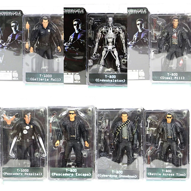 7 типов 18 см NECA The Terminator 2 фигурка T-800 T-1000 ПВХ фигурка Коллекционная модель игрушки куклы подарок