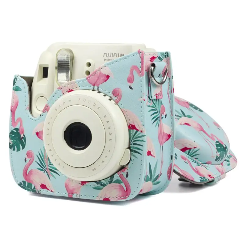 Кожаная сумка для камеры банановый лист Птица защитный чехол для FUjifilm Mini 8/8+/9 Kit